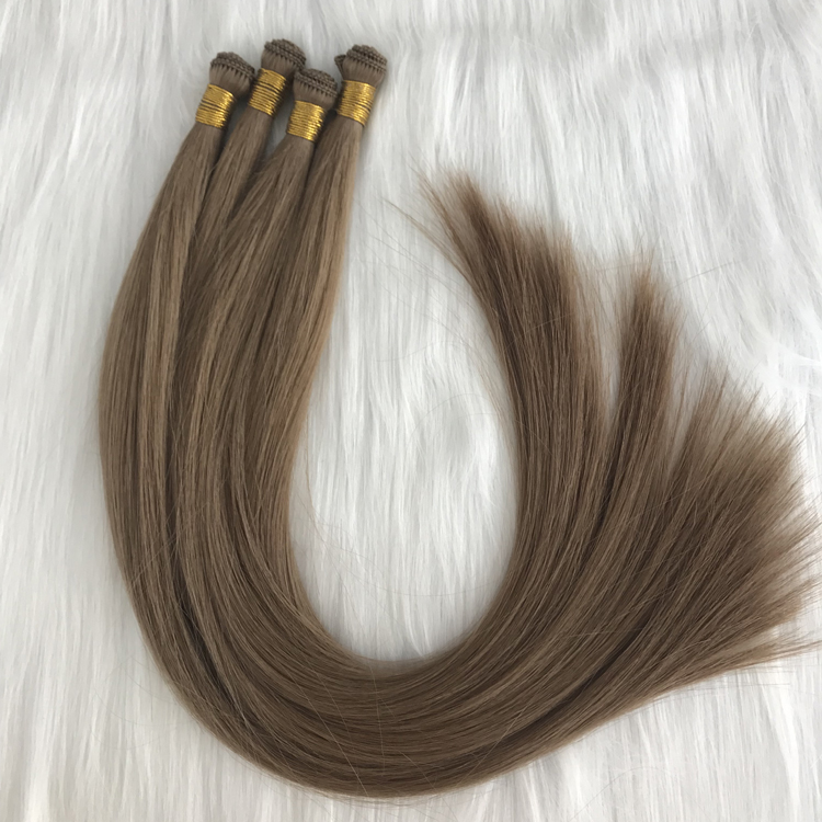 Hand tied seamless hair extensions china remy hair weft extension manufacturers yj278